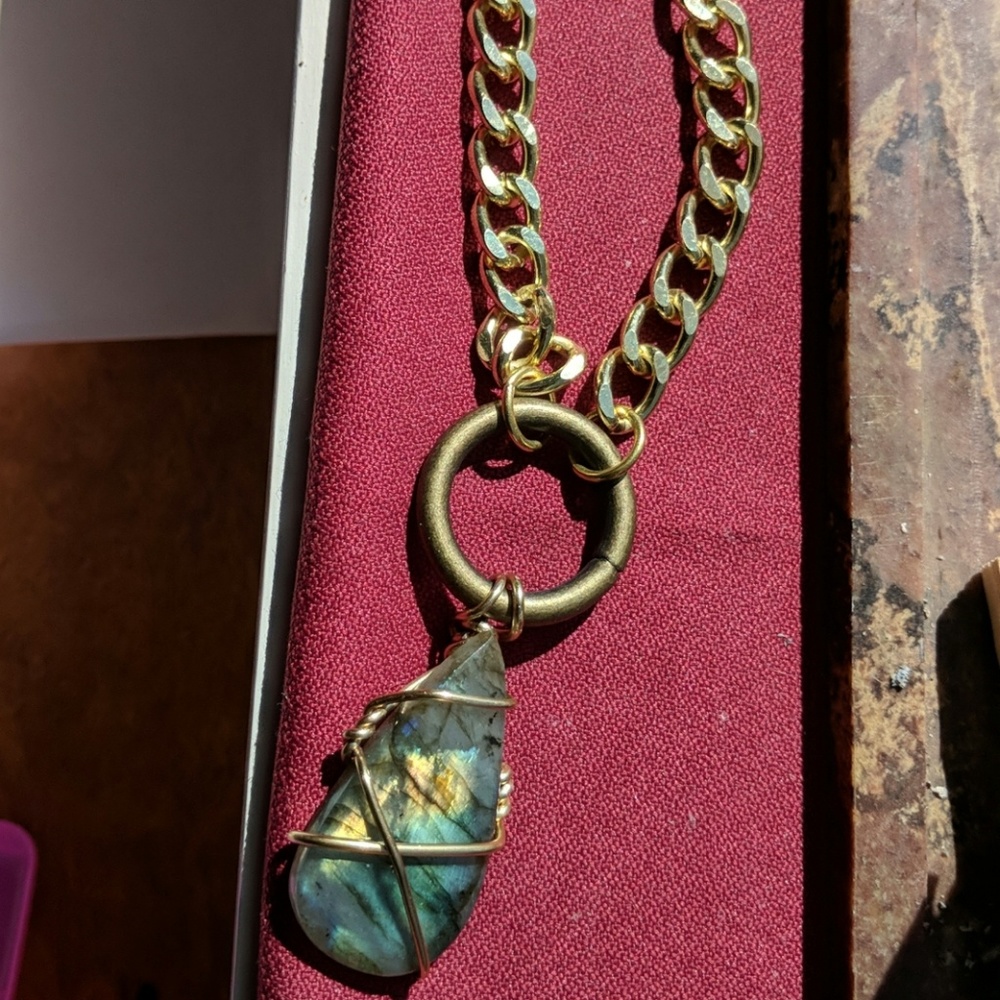 Labradorite Chain Necklace